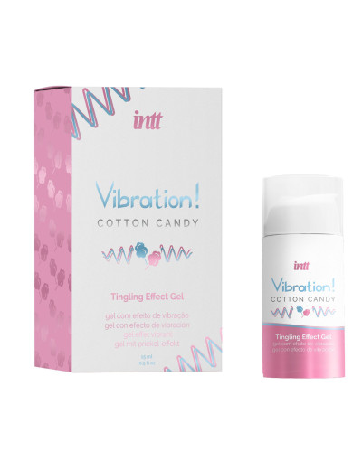 Рідкий вібратор Intt Vibration Cotton Candy (15 мл), густий гель, дуже смачний, діє до 30 хвилин - Фото №1