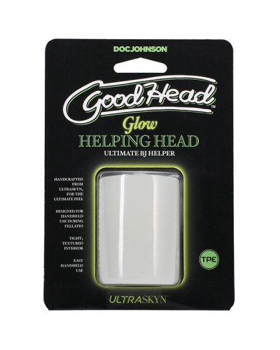 Мастурбатор Doc Johnson GoodHead - Glow Helping Head - Фото №5