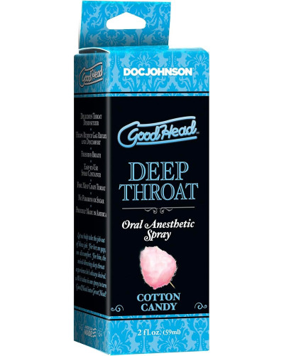 Спрей для мінету Doc Johnson GoodHead DeepThroat Spray - Cotton Candy 59 мл для глибокого мінету - Фото №2