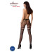 Сітчасті колготки з відкритим доступом Passion S015 One Size, Black, імітація панчіх і трусиків - Фото №4