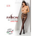 Сітчасті колготки з відкритим доступом Passion S015 One Size, Black, імітація панчіх і трусиків - Фото №7