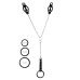 Затискач для сосків Art of Sex - Nipple Clamps for Men Black clover з ерекційними кільцями - Фото №1