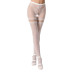 Сітчасті колготки з відкритим доступом Passion S015 One Size, White, імітація панчіх і трусиків - Фото №1