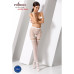 Сітчасті колготки з відкритим доступом Passion S015 One Size, White, імітація панчіх і трусиків - Фото №2