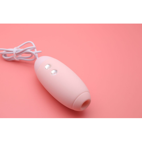 Вакуумний стимулятор з віброяйцем 2-в-1 KISSTOY Miss VV Pink