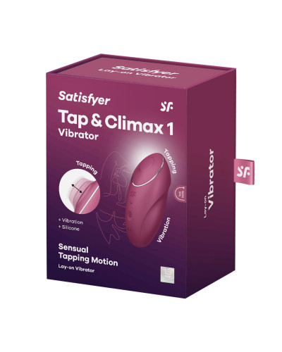 Вібростимулятор-пульсатор Satisfyer Tap & Climax 1 Red, ефект постукування пальцем, 2 мотори - Фото №8