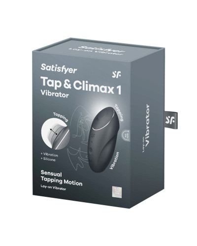 Вибростимулятор-пульсатор Satisfyer Tap & Climax 1 Grey, эффект постукивания пальцем, 2 мотора - Фото №8