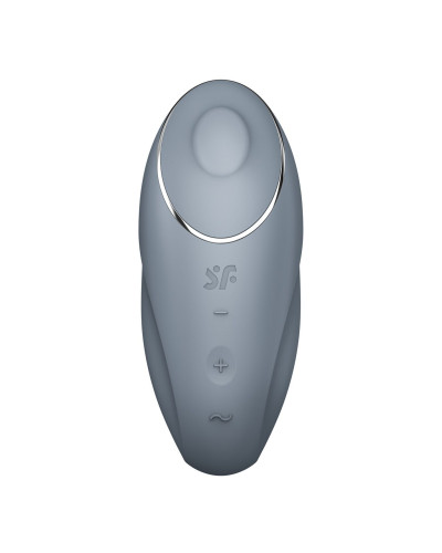 Вибростимулятор-пульсатор Satisfyer Tap & Climax 1 Bluegrey, эффект постукивания пальцем, 2 мотора - Фото №3