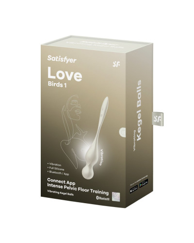 Вагинальные смарт-шарики с вибрацией Satisfyer Love Birds 1 Connect App White, 78 г - Фото №7