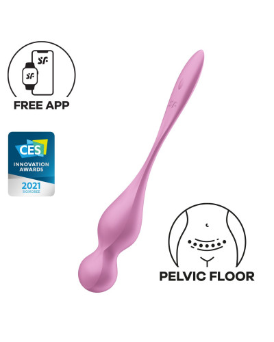 Вагинальные смарт-шарики с вибрацией Satisfyer Love Birds 1 Connect App Pink, 78 г - Фото №1