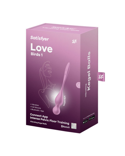 Вагинальные смарт-шарики с вибрацией Satisfyer Love Birds 1 Connect App Pink, 78 г - Фото №7