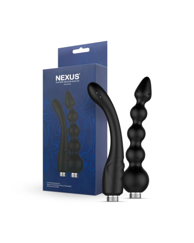 Набір анальних насадок для душу Nexus Advanced Shower Douche Duo Kit – Black, 2 шт - Фото №8