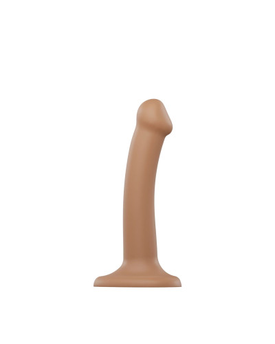 Насадка для страпона Strap-On-Me Dual Density Dildo Caramel S, діаметр 2,7 см, двошарова, гнучка - Фото №2