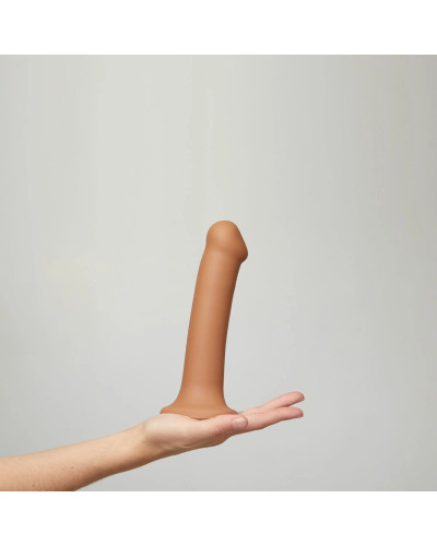 Насадка для страпона Strap-On-Me Dual Density Dildo Caramel S, діаметр 2,7 см, двошарова, гнучка - Фото №3