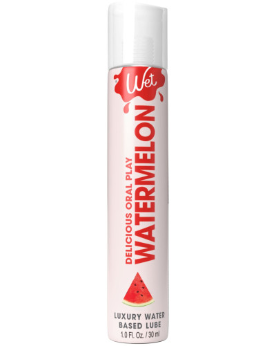 Лубрикант на водной основе Wet Oral Play Watermelon (30 мл), съедобный, без сахара - Фото №1