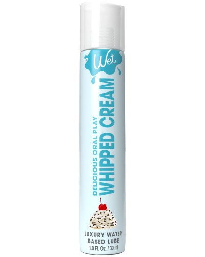 Лубрикант на водной основе Wet Oral Play Whipped Cream (30 мл), съедобный, без сахара - Фото №1