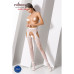 Колготки-бодістокінги з відкритим доступом Passion S017 One Size, White, імітація панчіх та пояса - Фото №2