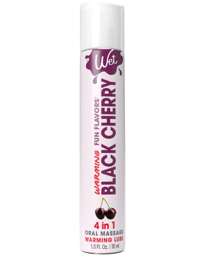 Зігрівальний лубрикант на водній основі Wet Warming Black Cherry 4 in 1, без цукру (30 мл) - Фото №1