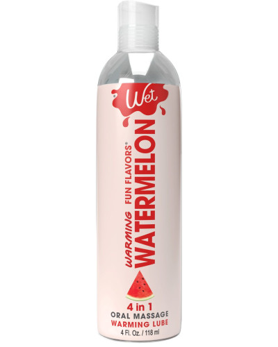 Согревающий лубрикант на водной основе Wet Warming Watermelon 4 in 1, без сахара (118 мл) - Фото №1