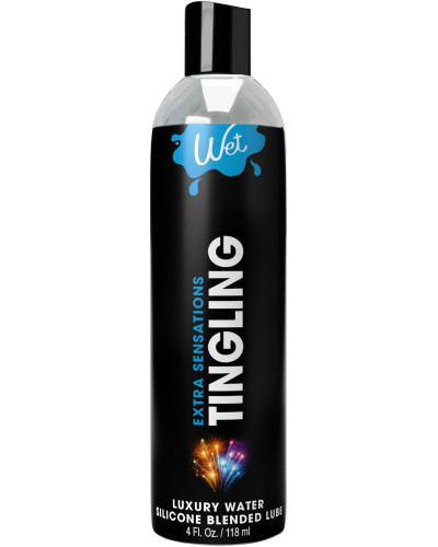 Охлаждающий лубрикант на водно-силиконовой основе Wet Extra Sensations Tingling (118 мл) - Фото №1