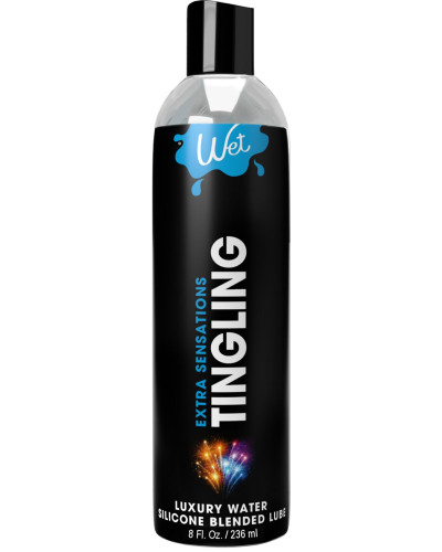 Охлаждающий лубрикант на водно-силиконовой основе Wet Extra Sensations Tingling (236 мл) - Фото №1