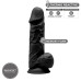 Фаллоимитатор SilexD Norman Black (MODEL 4 size 8.5in), двухслойный, силикон+Silexpan, диаметр 5см - Фото №2