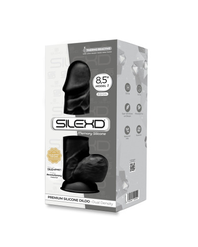 Фаллоимитатор SilexD Norman Black (MODEL 4 size 8.5in), двухслойный, силикон+Silexpan, диаметр 5см - Фото №3
