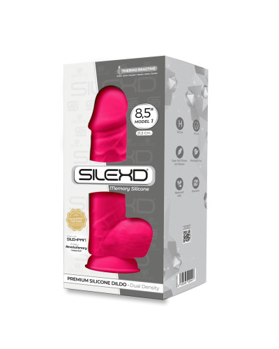 Фаллоимитатор SilexD Norman Pink (MODEL 4 size 8.5in), двухслойный, силикон+Silexpan, диаметр 5см - Фото №3