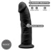 Фалоімітатор SilexD Oscar Black (MODEL 2 size 9in), двошаровий, силікон + Silexpan, діаметр 5,4см - Фото №2