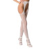 Сітчасті панчохи-стокінги Passion S018 One Size, White, імітація пояса, сітка з вертикальними смужка - Фото №1