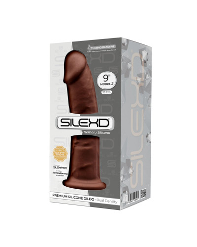 Фаллоимитатор SilexD Oscar Brown (MODEL 2 size 9in), двухслойный, силикон+Silexpan, диаметр 5,4см - Фото №3