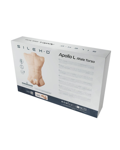 Торс з фалоімітатором на присосці SilexD Apollo L Male Torso, суперреалістичний, термореактивний - Фото №8