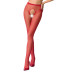 Сітчасті колготки-бодістокінги Passion S019 One Size, Red, імітація трусиків, відкритий доступ - Фото №1