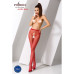 Сітчасті колготки-бодістокінги Passion S019 One Size, Red, імітація трусиків, відкритий доступ - Фото №2