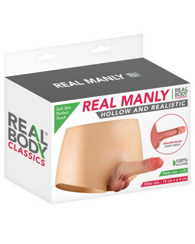 Страпон Real Body — Real Manly hollow and realistic L/XL - Фото №5