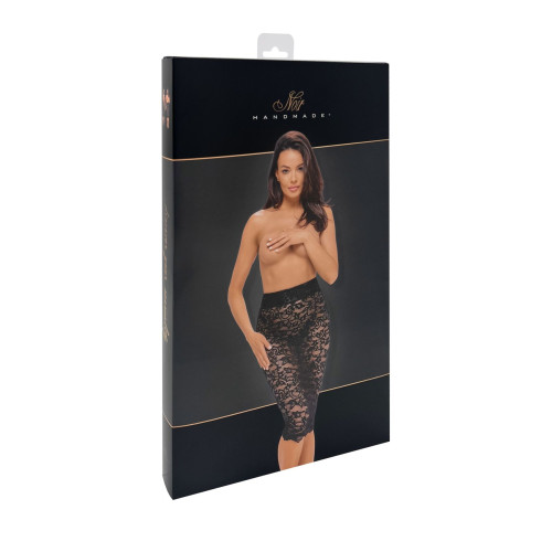 Спідниця Noir Handmade F302 Ambivalence, XXL, black, мереживо, довжина за коліна, шнурівка ззаду