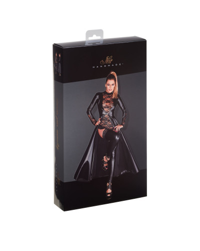 Платье-плащ с мокрым эффектом Noir Handmade F128C Powerwetlook gown coat, S - Фото №4