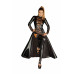 Сукня-плащ з мокрим ефектом Noir Handmade F128C Powerwetlook gown coat, L - Фото №1