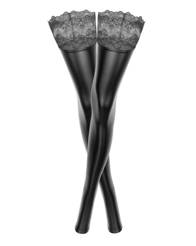 Чулки с мокрым эффектом Noir Handmade F135 Powerwetlook stockings, 3XL, без мысков - Фото №3