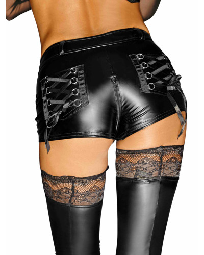 Шортики с мокрым эффектом Noir Handmade F138 Powerwetlook shorts, S - Фото №2