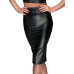 Юбка-карандаш со шнуровкой Noir Handmade F152 Powerwetlook pencil skirt, 3XL, с мокрым эффектом - Фото №2