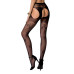 Сексуальные колготки-бодистокинги Passion S022 One Size, Black, имитация чулок и пояса с гартерами - Фото №2