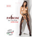 Еротичні колготки-бодістокінги Passion S023 One Size, Black, імітація панчіх з ромбами та пояском - Фото №7
