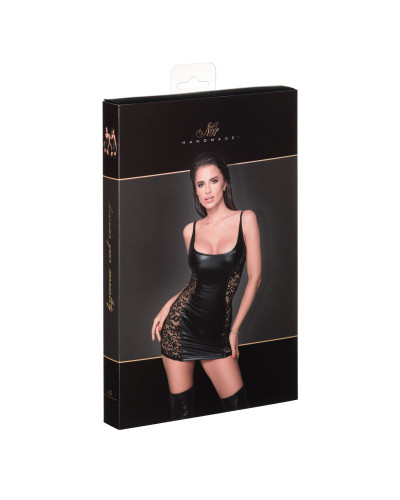 Платье Noir Handmade F229 Powerwetlook dress with lace inserts - XXL - Фото №4