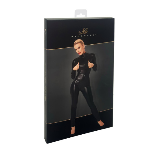 Комбінезон Noir Handmade F319 Caged, 3XL, під латекс, довгий рукав, з доступом, кільце на поясі