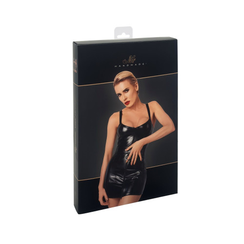 Сукня Noir Handmade F320 Starlet, XXL, під латекс, міні, блискавка по всій довжині, кільце на поясі