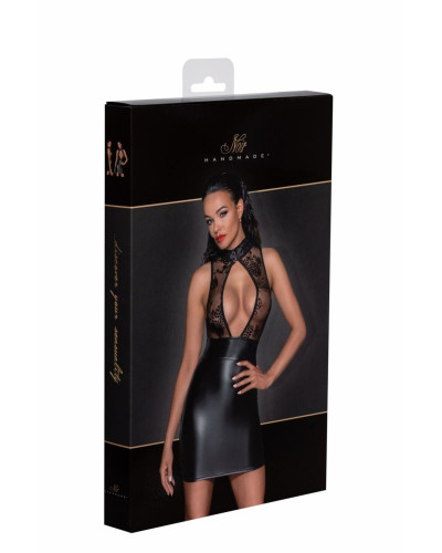 (SALE) Сукня Noir Handmade F241 Short dress with powerwetlook skirt and tulle top - M - Фото №7