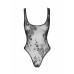 (SALE) Боди Noir Handmade F242 Tulle body with patterned flock embroidery - L - Фото №6