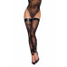 Панчохи Noir Handmade F243 Tulle stockings with patterned flock embroidery - 3XL - Фото №3