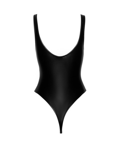 Боди Noir Handmade F244 Powerwetlook body with high cut bottom hem - M - Фото №5